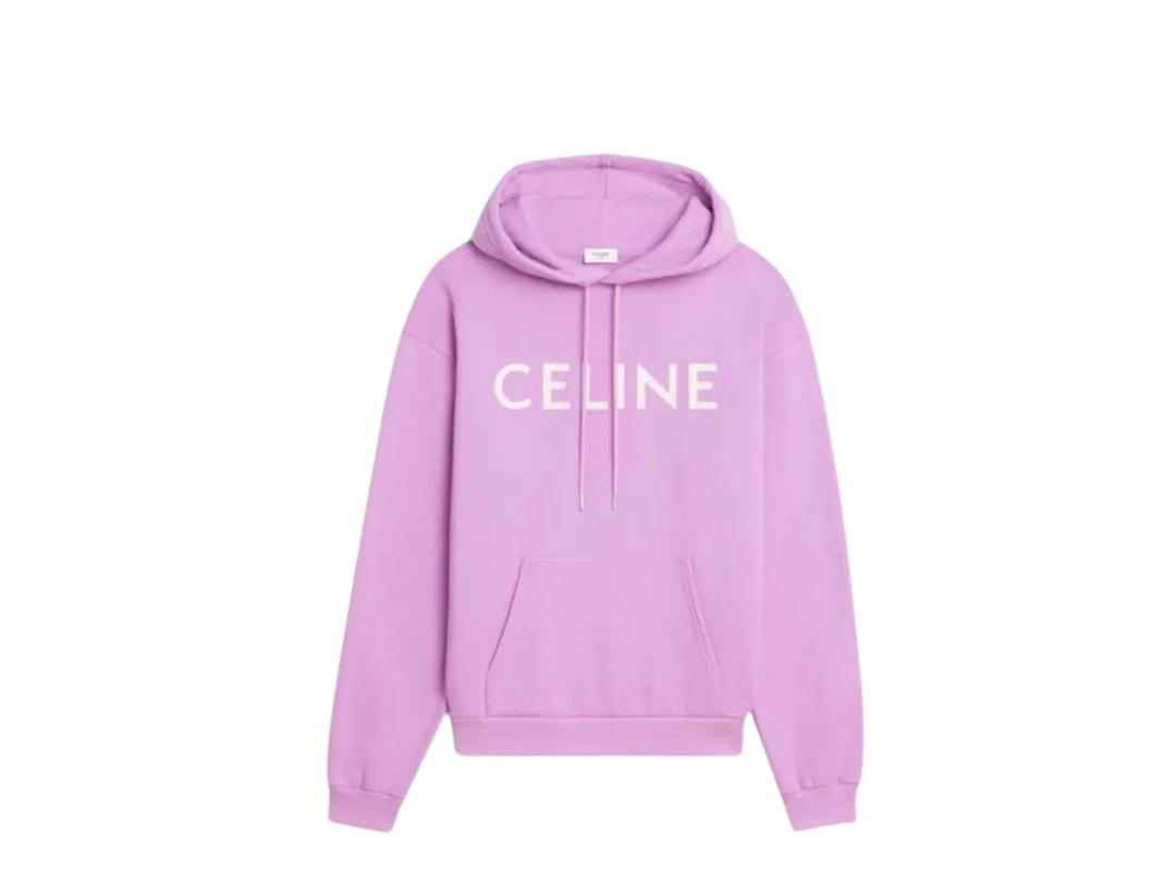 Celine Celine Sweatshirt  With Celine Print In Cotton Purple