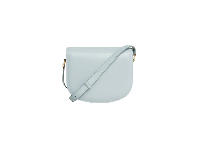 Celine Celine Teen Besace Triomphe In Shiny Calfskin Soft Blue - view 3