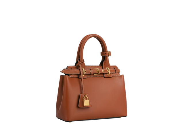 Celine Celine Teen Celine Conti Bag In Natural Calfskin With Gold Finishing Tan - view 3