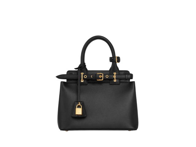 Celine Celine Teen Celine Conti Bag In Supple Calfskin With Gold Finishing Black - view 1
