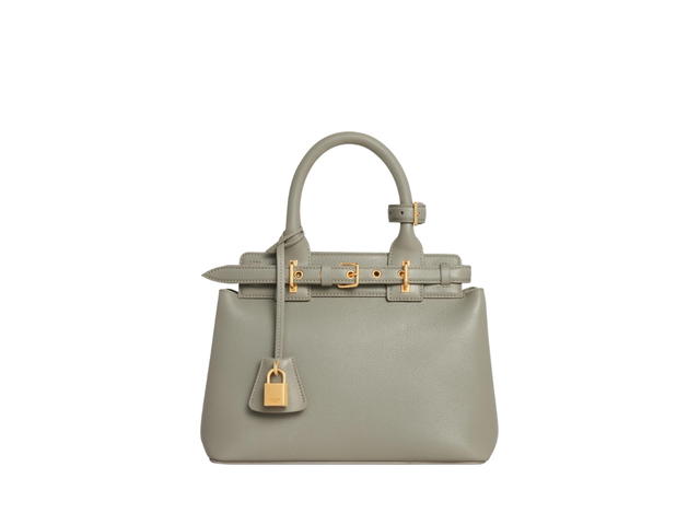 Celine Celine Teen Celine Conti Bag In Supple Calfskin With Gold Finishing Green Clay - view 1