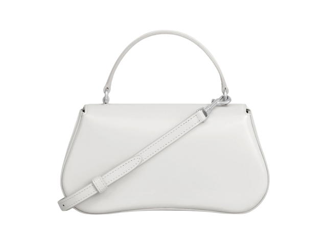 Celine Celine Teen Celine Lola In Shiny Calfskin With Silver Tone Hardware White - view 3