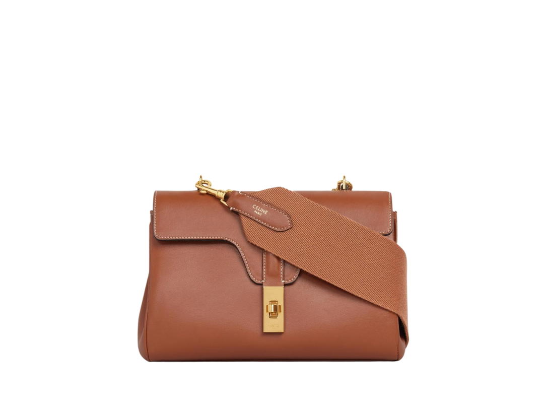 Celine Celine Teen Soft 16 In Smooth Calfskin With Gold Finishing Tan