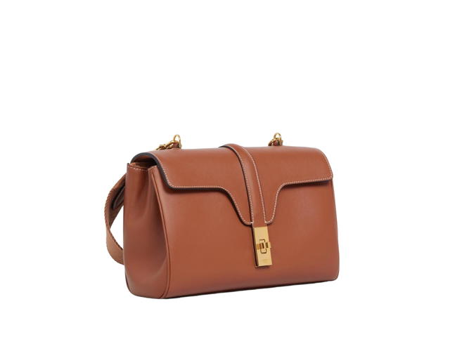 Celine Celine Teen Soft 16 In Smooth Calfskin With Gold Finishing Tan - view 3