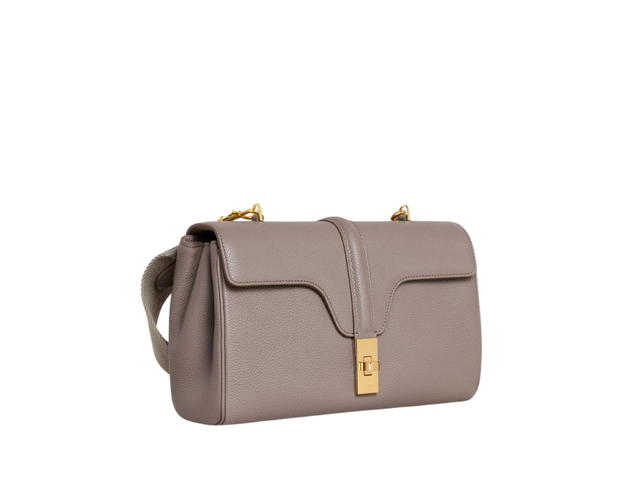 Celine Celine Teen Soft 16 In Supple Grained Calfskin With Gold Finishing Pebble - view 3