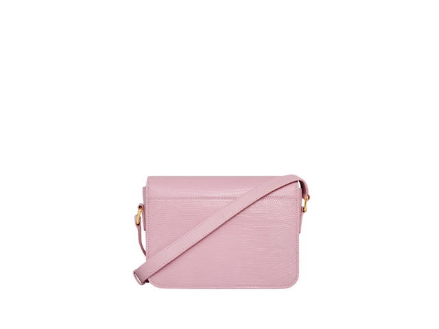 Celine Celine Teen Triomphe Bag In Lizard With Gold Finishing Hardware Light Pink - view 3