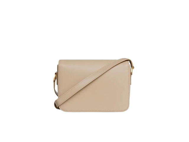 Celine Celine Teen Triomphe Bag In Shiny Calfskin Beige - view 3