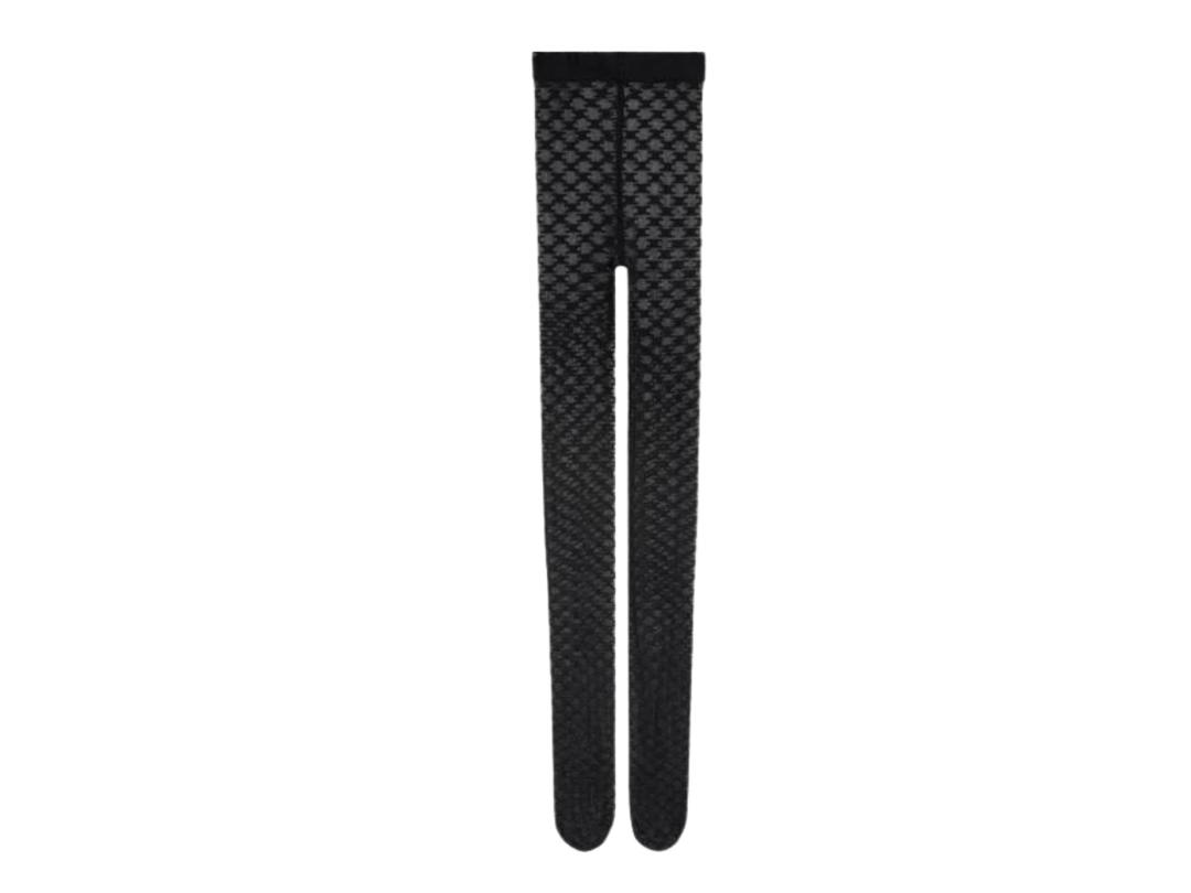 Celine Celine Tights In Monogram Nylon Black