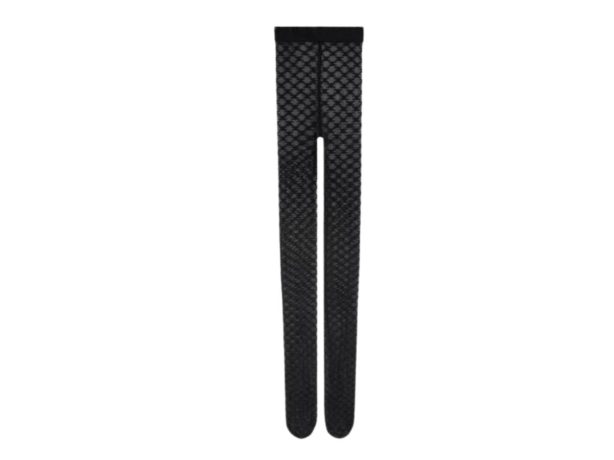 Celine Celine Tights In Monogram Nylon Black