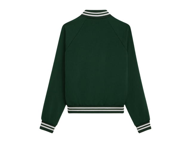 Celine Celine Tracksuit Jacket In Double Face Jersey Dark Bottle Green Off White - view 2
