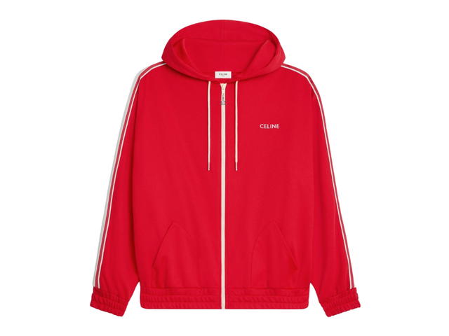 Celine Celine Tracksuit Jacket In Double Face Jersey Red Off White - view 1