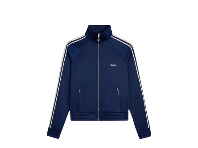 Celine Celine Tracksuit Jacket In Vintage Double Jersey Navy-Off White - view 1