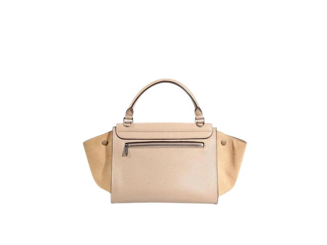 Celine Celine Trapeze Small Smooth Leather Dune Silver Hardware - view 2