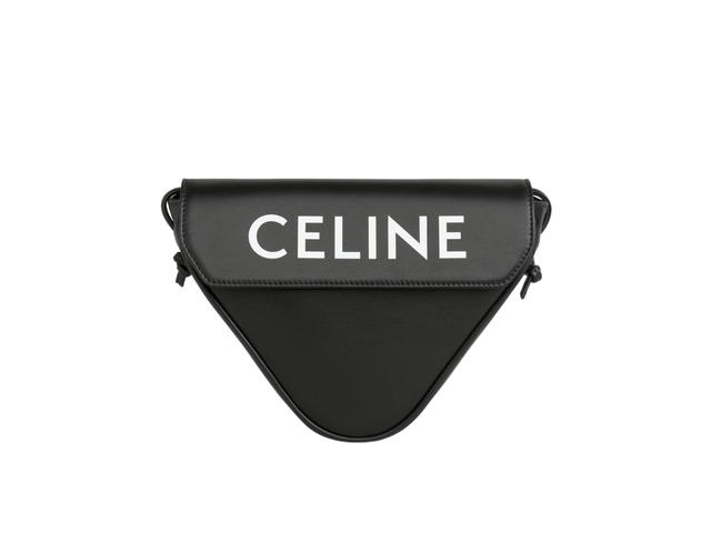 Celine Celine Triangle bag in Smooth calfskin with Celine Print Black - view 1