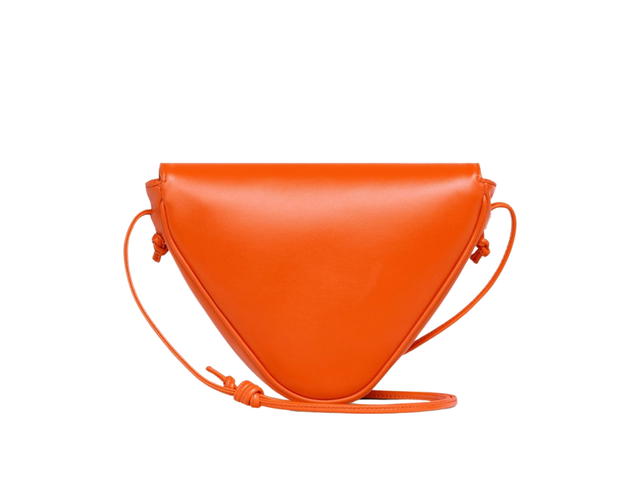 Celine Celine Triangle Bag In Smooth Calfskin With Celine Print Fluo Orange - view 2