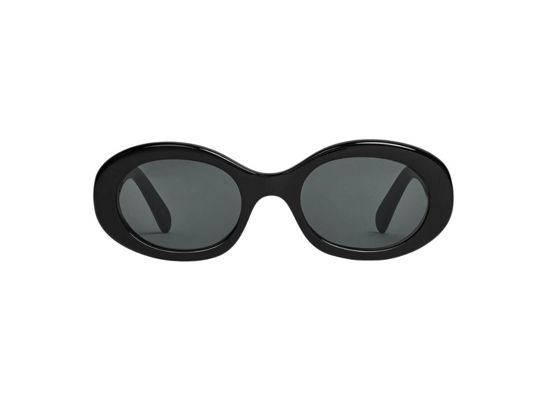 Celine Celine Triomphe 01 Sunglasses In Acetate Black Black