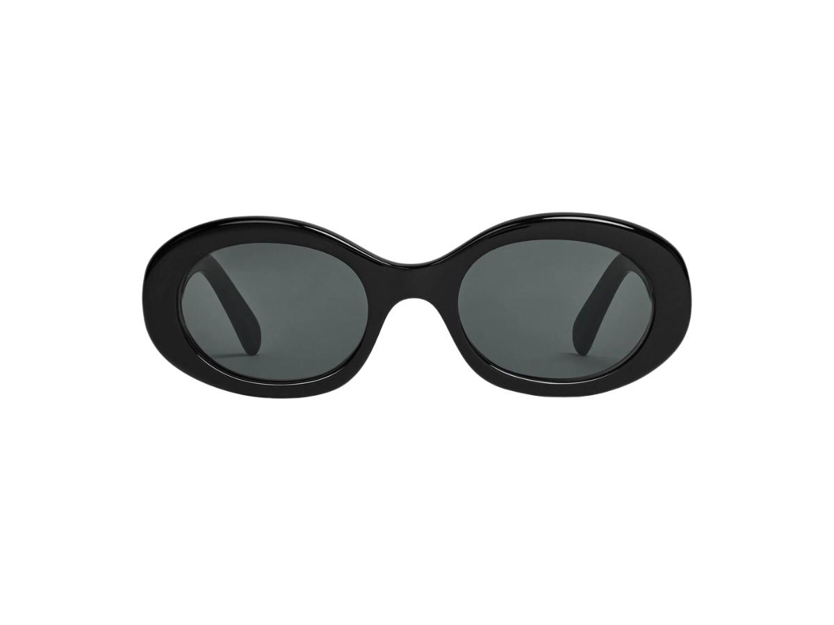 Celine Celine Triomphe 01 Sunglasses In Acetate Black Black