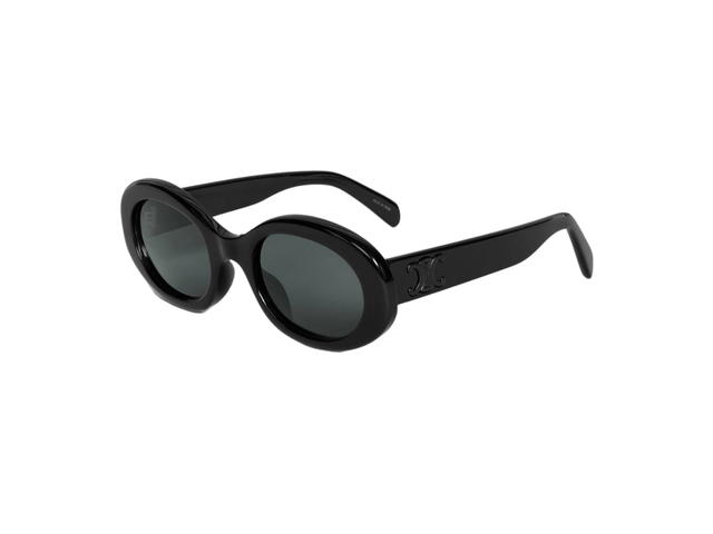 Celine Celine Triomphe 01 Sunglasses In Acetate Black Black - view 3