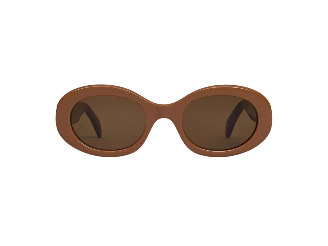 Celine Celine Triomphe 01 Sunglasses In Acetate Camel
