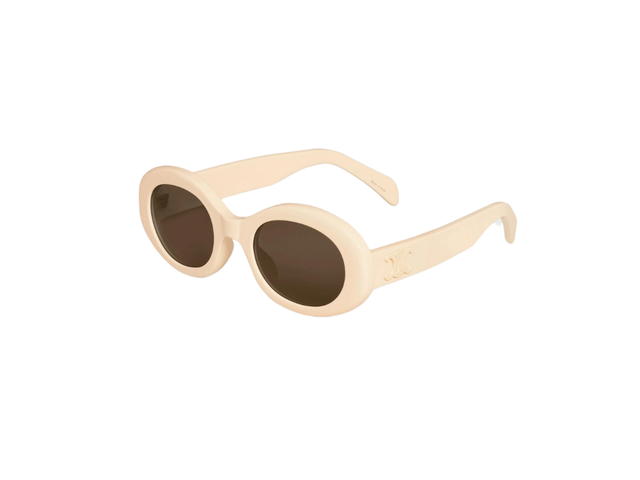 Celine Celine Triomphe 01 Sunglasses In Acetate Ivory With Brown Lenses - view 2