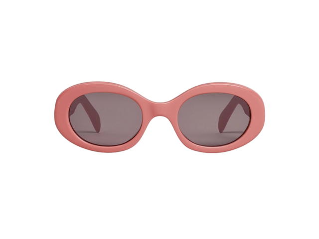 Celine Celine Triomphe 01 Sunglasses In Acetate Powder Rose With Reddish Smoke Lenses - view 1