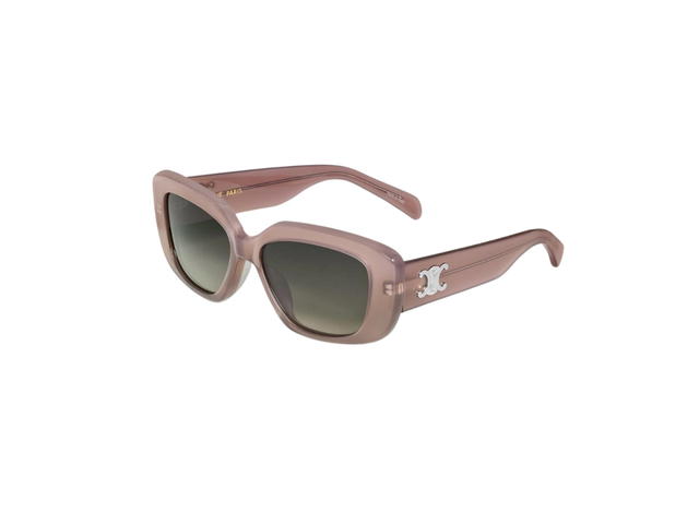 Celine Celine Triomphe 04 Sunglasses In Acetate Milky Hazelnut With Gradient Smoke Lenses - view 2