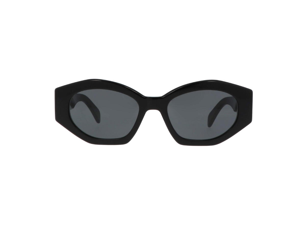 Celine Celine Triomphe 08 Sunglasses In Acetate Black With Silver hardware