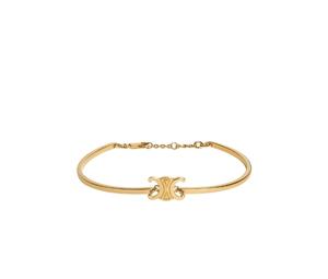 Buy Celine Triomphe Articulated Bracelet In Brass With Gold Finish Gold at Sasom – Authentic and Ready to Ship