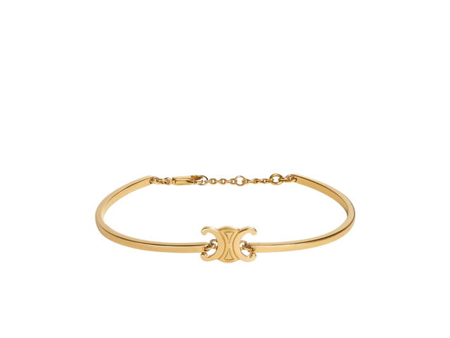 Celine Celine Triomphe Articulated Bracelet In Brass With Gold Finish Gold - view 1