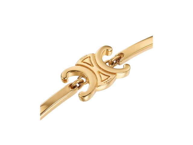 Celine Celine Triomphe Articulated Bracelet In Brass With Gold Finish Gold - view 2