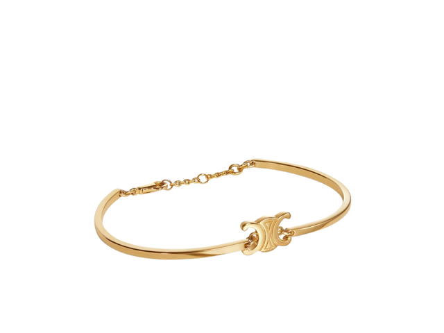Celine Celine Triomphe Articulated Bracelet In Brass With Gold Finish Gold - view 3