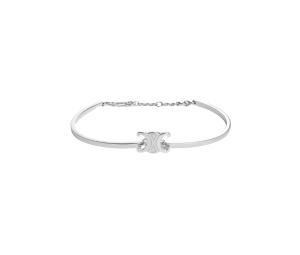 Buy Celine Triomphe Articulated Bracelet In Brass With Rhodium Finish Hardware Silver at Sasom – Authentic and Ready to Ship