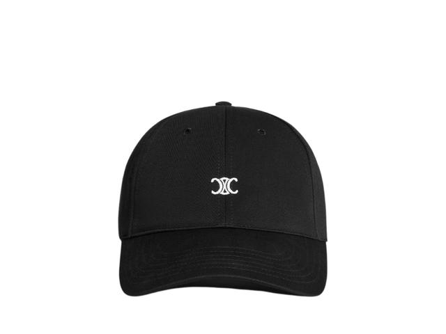 Celine Celine Triomphe Baseball Cap In Cotton Black-Off White - view 1