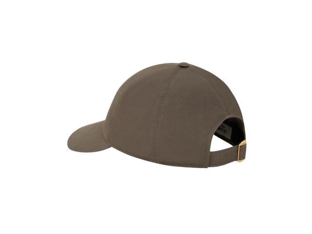 Celine Celine Triomphe Baseball Cap In Cotton Dark Taupe - view 4