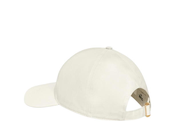Celine Celine Triomphe Baseball Cap In Cotton Ecru - view 2