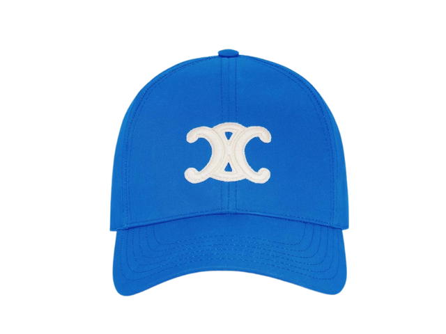 Celine Celine Triomphe Baseball Cap In Cotton Electric Blue - view 1