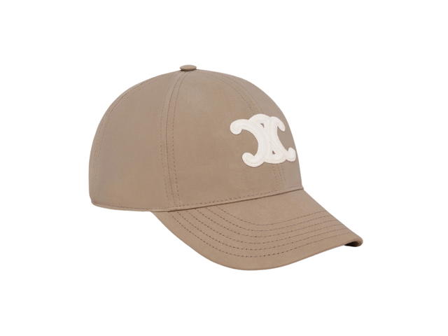 Celine Celine Triomphe Baseball Cap In Cotton Greige - view 2