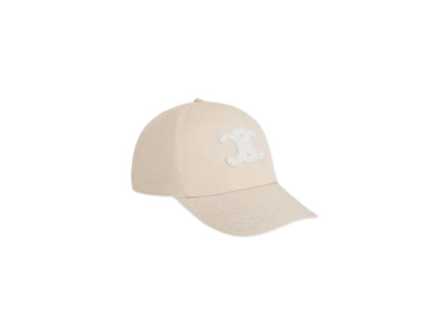 Celine Celine Triomphe Baseball Cap In Cotton Vanilla - view 1