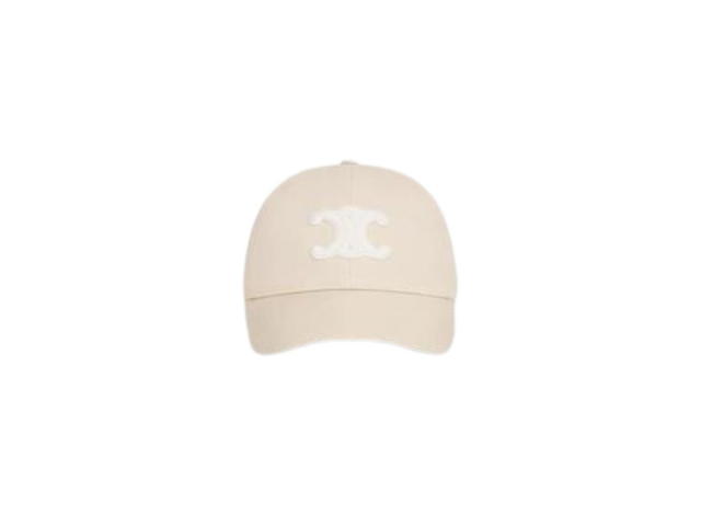 Celine Celine Triomphe Baseball Cap In Cotton Vanilla - view 2