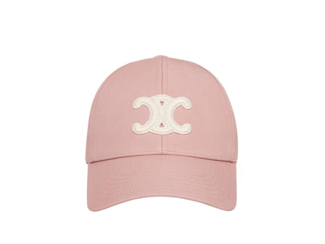 Celine Celine Triomphe Baseball Cap In Cotton Vintage Pink - view 1