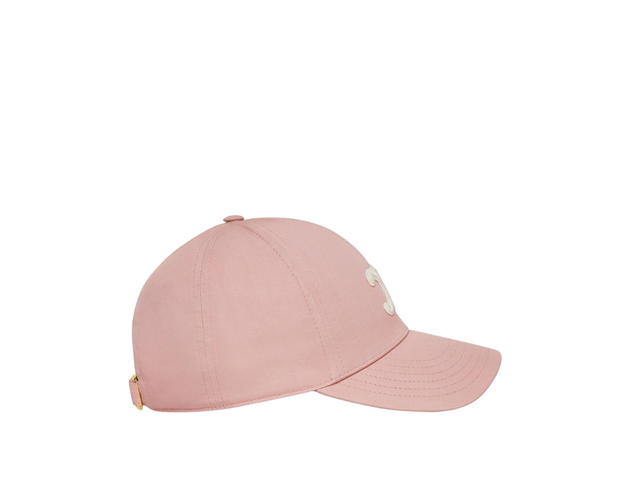 Celine Celine Triomphe Baseball Cap In Cotton Vintage Pink - view 3
