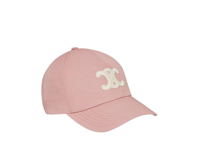Celine Celine Triomphe Baseball Cap In Cotton Vintage Pink - view 4