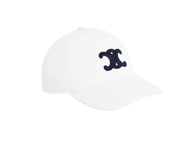 Celine Celine Triomphe Baseball Cap In Cotton White - view 2