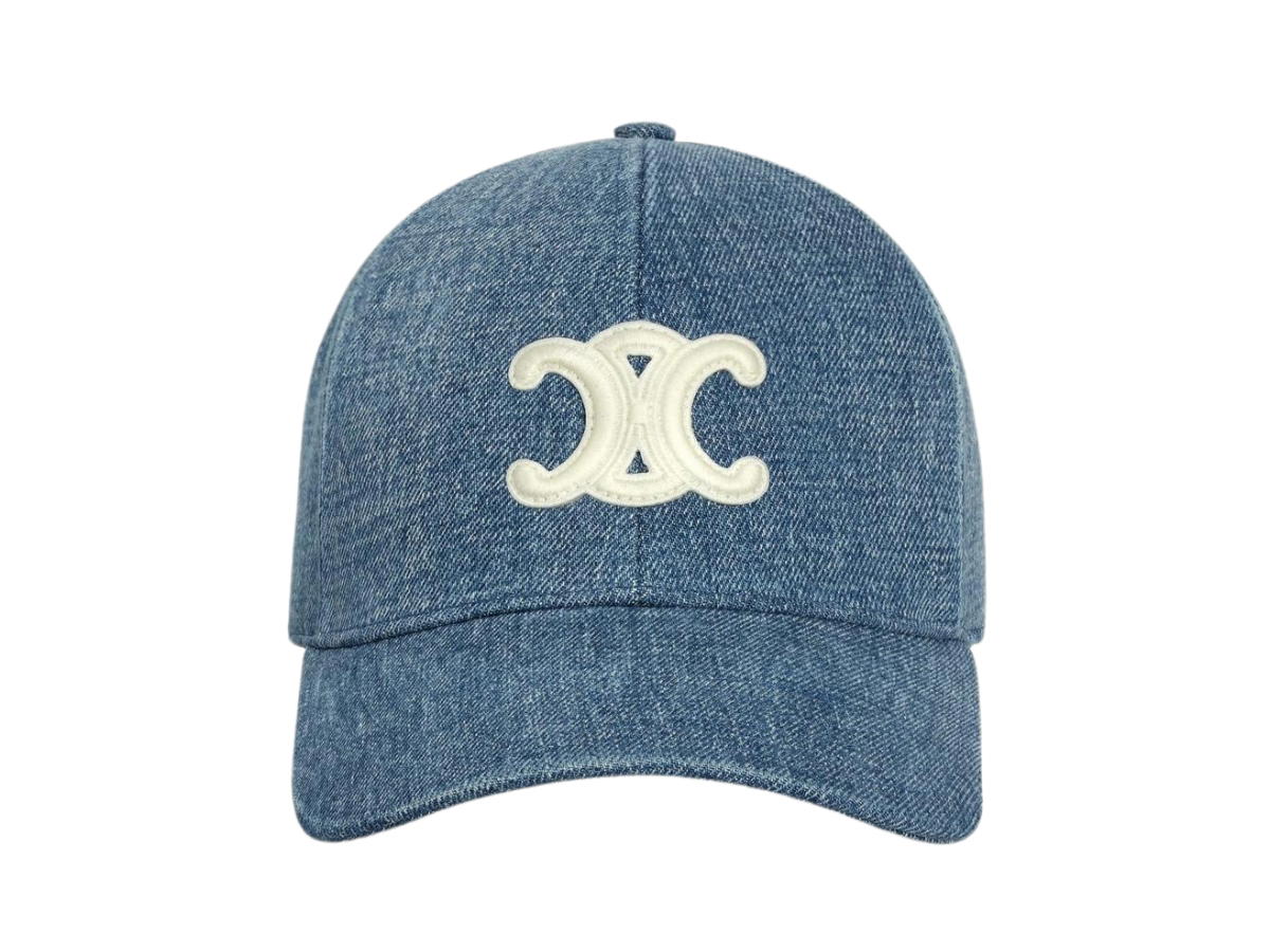 Celine Celine Triomphe Baseball Cap In Denim Union Wash