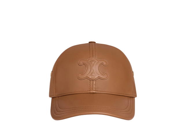 Celine Celine Triomphe Baseball Cap In Lambskin Beige - view 1