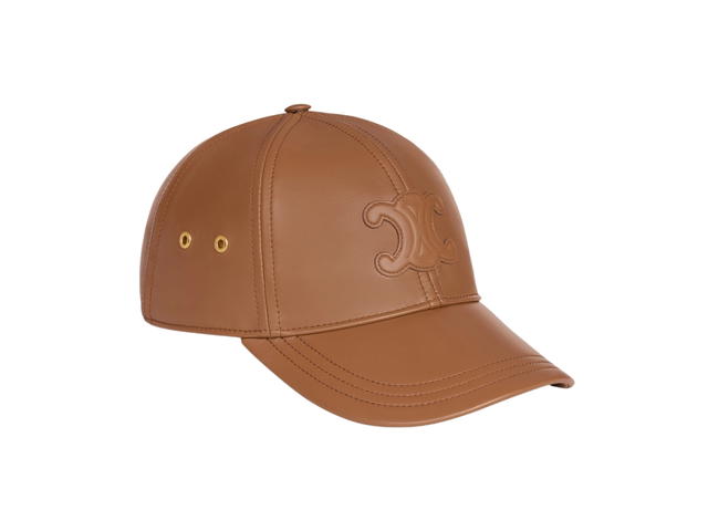 Celine Celine Triomphe Baseball Cap In Lambskin Beige - view 2