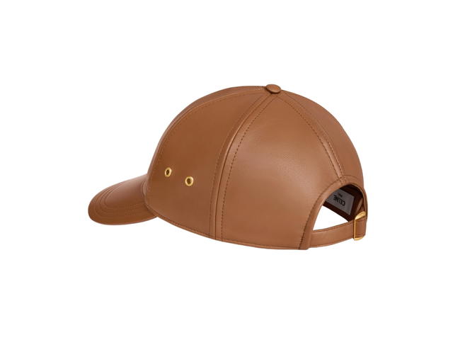 Celine Celine Triomphe Baseball Cap In Lambskin Beige - view 4