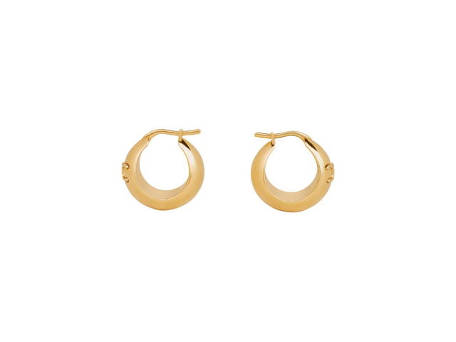 Celine Celine Triomphe Bold Hoops In Brass With Gold Finish Gold - view 3