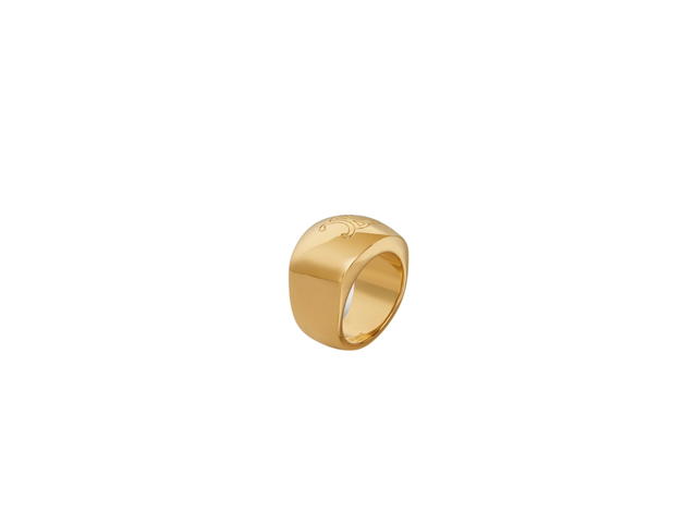Celine Celine Triomphe Bold Ring In Brass With Gold Finish Gold - view 2