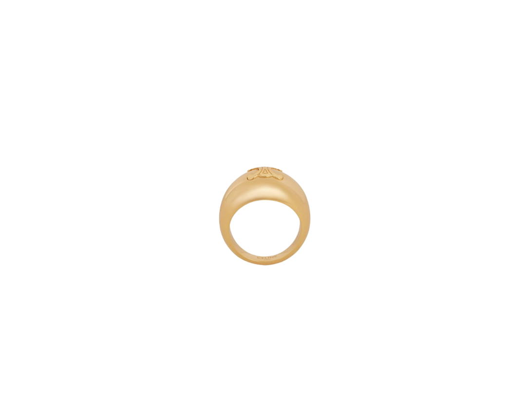 Celine Celine Triomphe Bold Ring In Brass With Gold Finish Gold